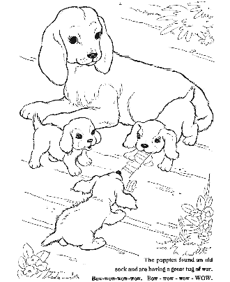 dog coloring page