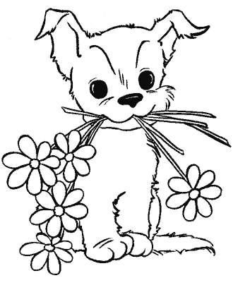 dog coloring page