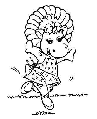 barney coloring page