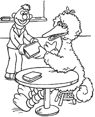 sesame street coloring page