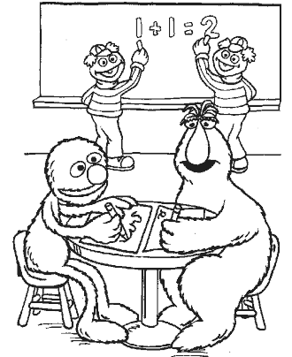 sesame street coloring page