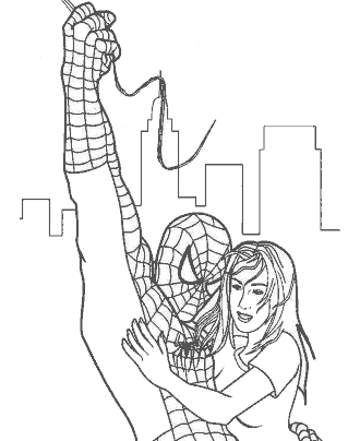 super hero coloring page