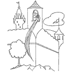 rapunzel fairy tale coloring pages