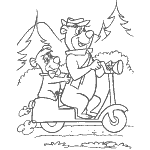 yogi bear cartoon coloring pages