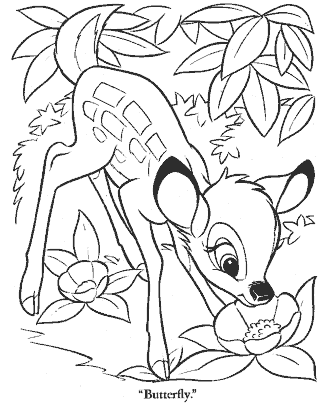 bambi coloring page