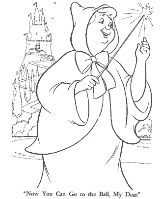 cinderella coloring page