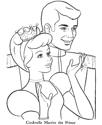 cinderella coloring page