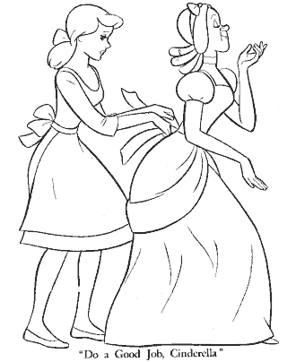 cinderella coloring page