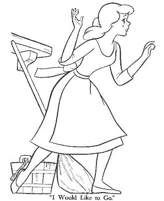 cinderella coloring page