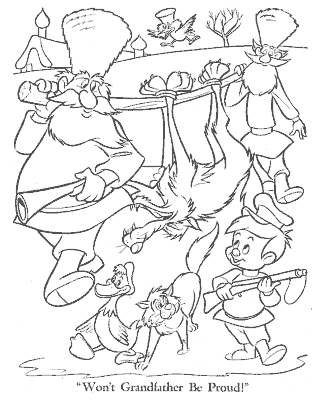 peter and the wolf coloring page