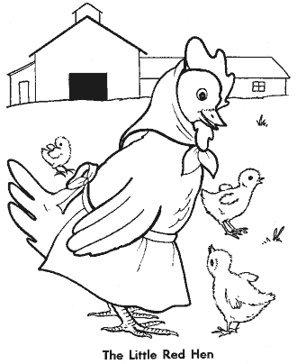 little red hen coloring pages