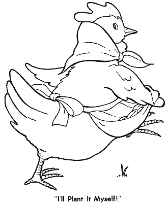 little red hen coloring page