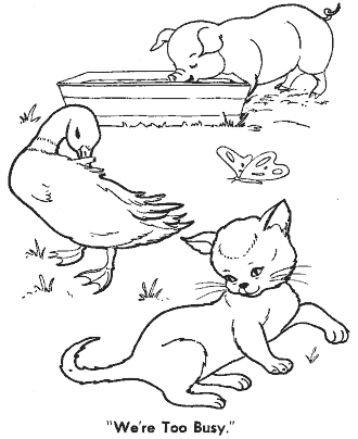 little red hen coloring page