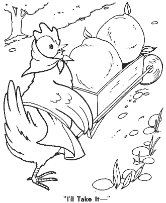 little red hen coloring page