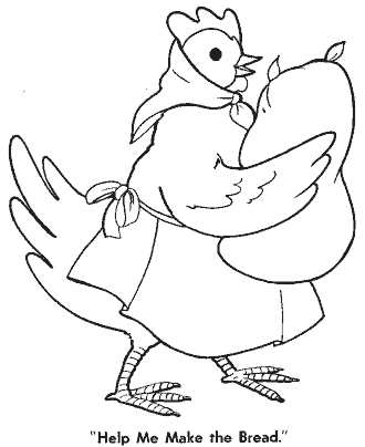 little red hen coloring page