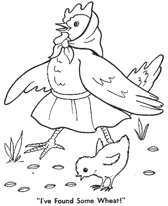 little red hen coloring page