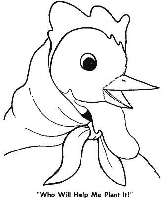 little red hen coloring page