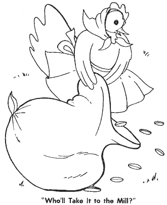 little red hen coloring page