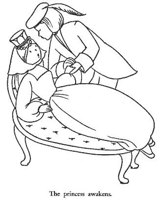 sleeping beauty coloring page
