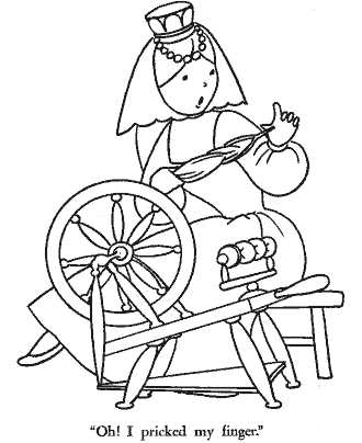 sleeping beauty coloring page