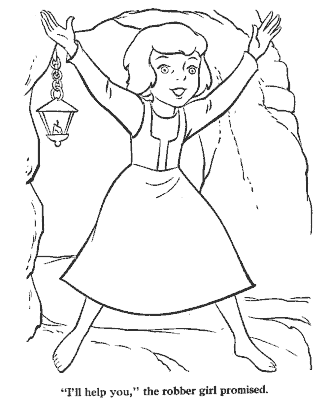 snow queen fairy tale coloring page