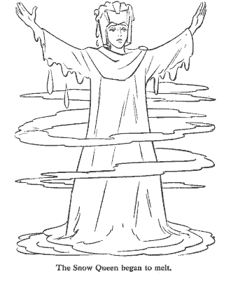 snow queen fairy tale coloring page