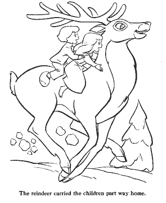 snow queen fairy tale coloring page