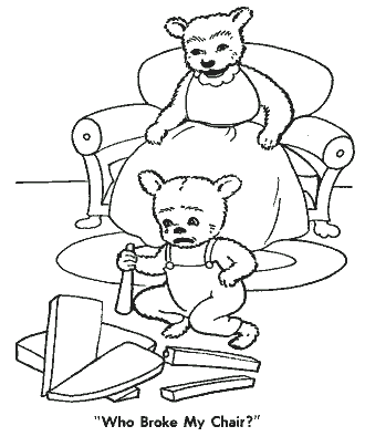 goldilocks and the three bears coloring page