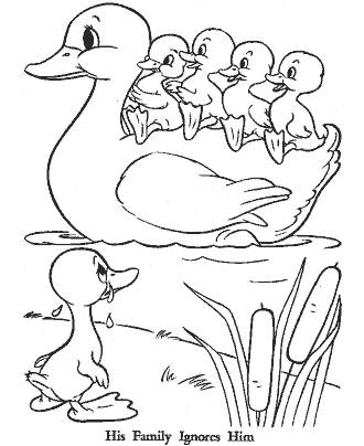 ugly duckling coloring page