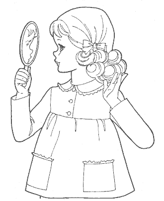 school coloring page for girls