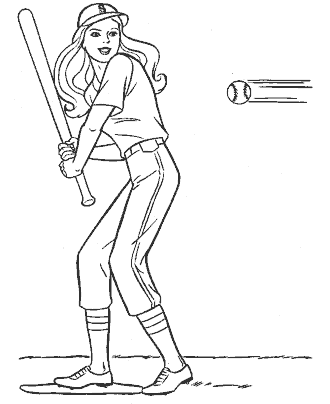 sport coloring page for girls