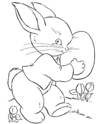 easter bunny coloring page