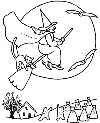 witch coloring pages