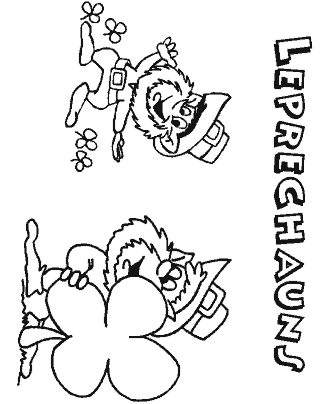 leprechaun coloring pages