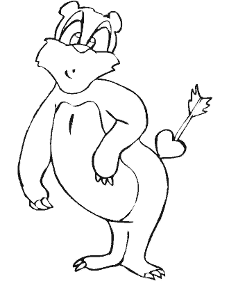 Valentine´s Day teddy bear coloring pages