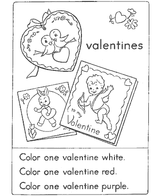 Valentine´s Day crafts coloring pages