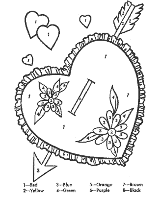 Valentine´s Day crafts coloring page