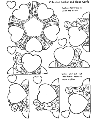 Valentine´s Day crafts coloring page