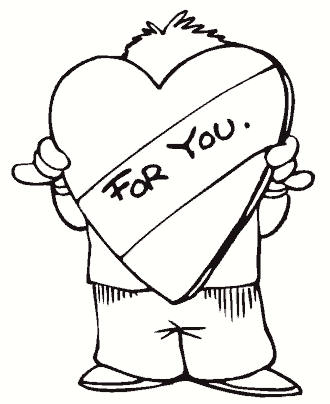 valentin´s day heart coloring page
