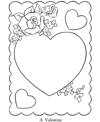 valentin´s day heart coloring pages