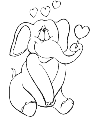 valentin´s day coloring page