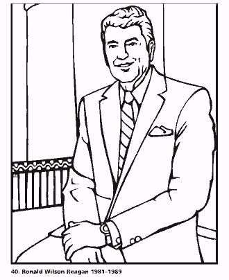printable US presidents coloring page