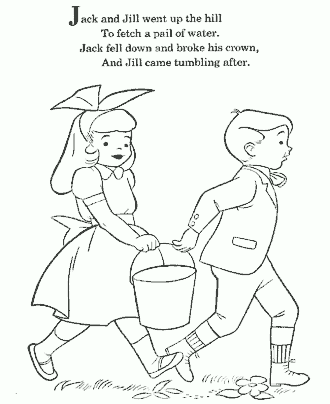 printable nursery rhyme coloring pages