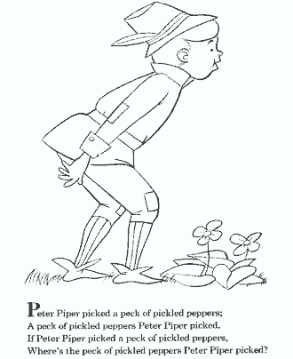 nursery rhyme to print and color